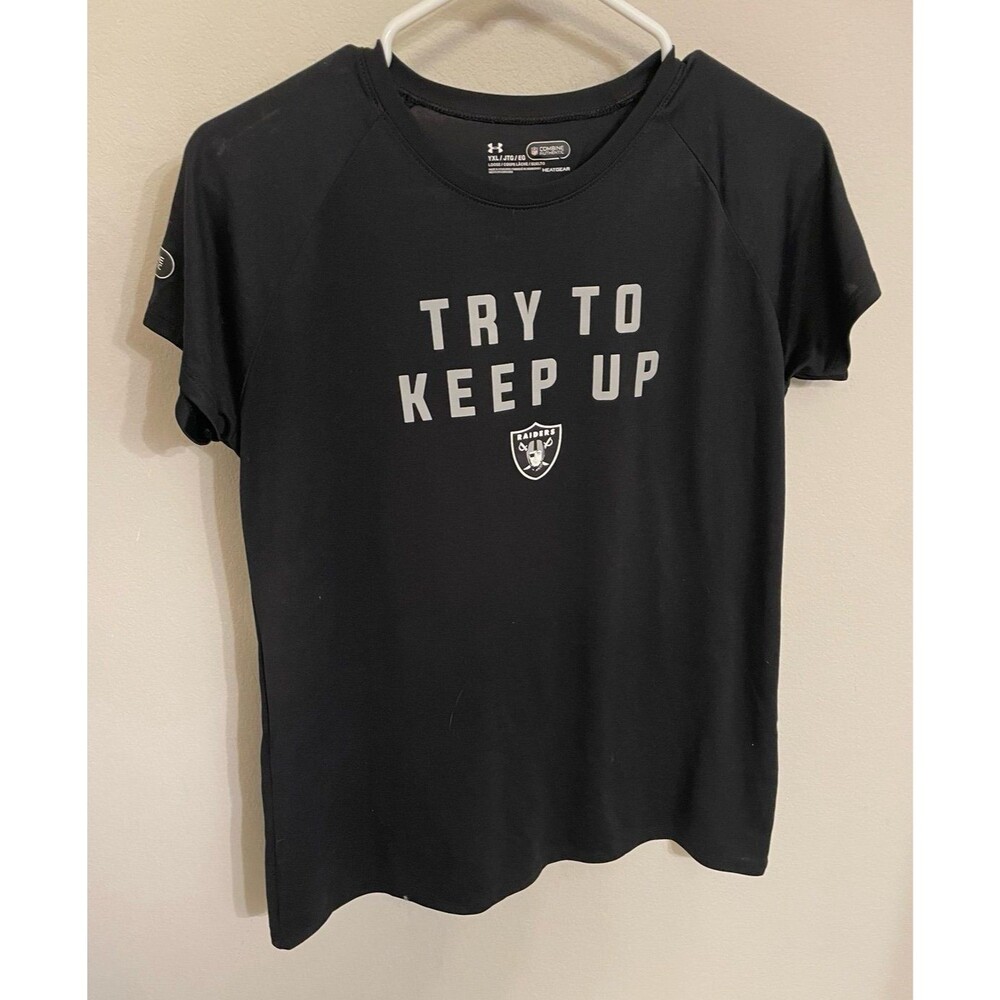 Under Armour NFL Las Vegas Raiders Football Boy Shirt, Size Youth Extra Large